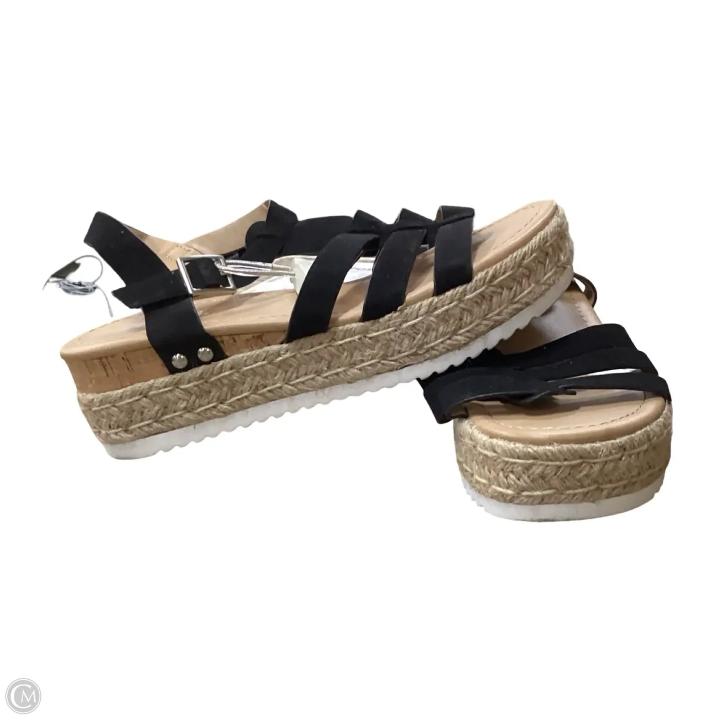 Sandals Heels Platform By Soda In Black, Size: 7