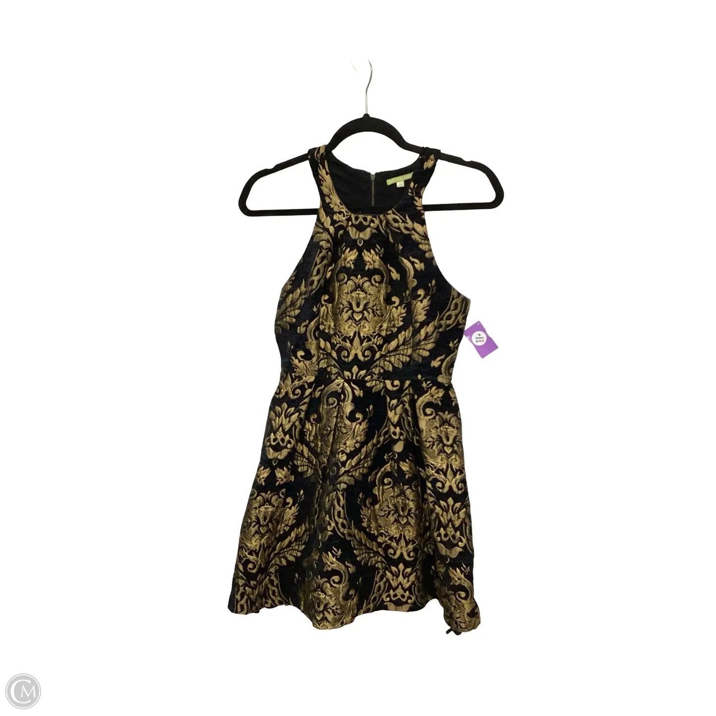 Dress Party Short By Gianni Bini In Black & Gold, Size: Xs