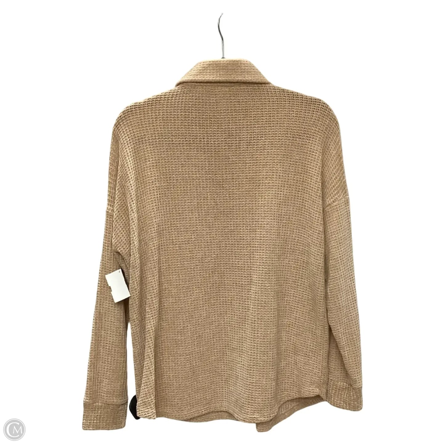 Jacket Shirt By 7th Ray In Tan, Size: S