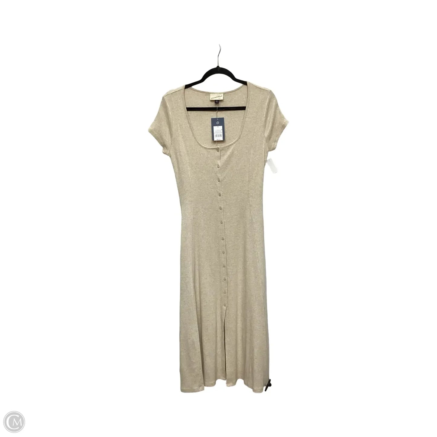 Dress Casual Midi By Universal Thread In Tan, Size: M