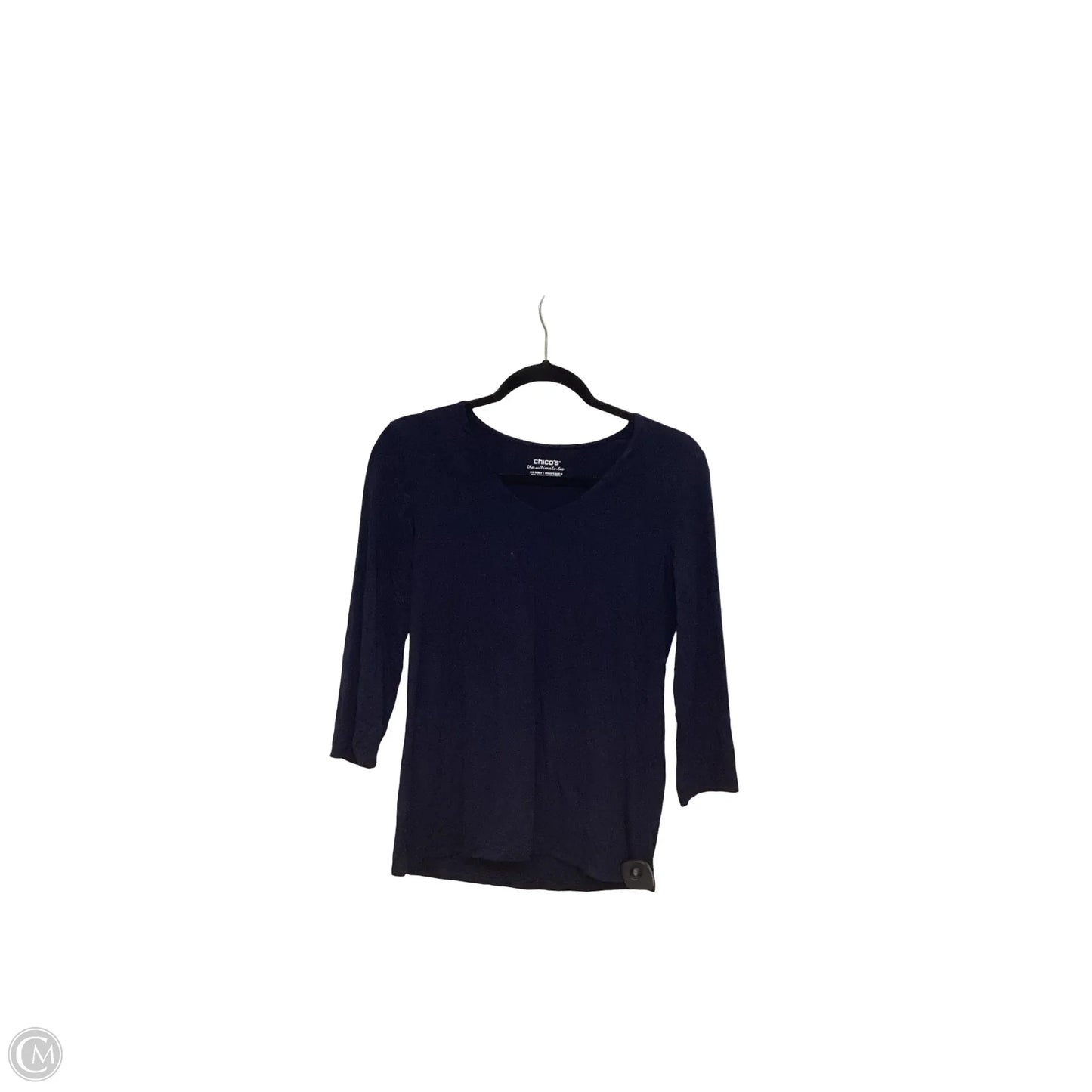 Top 3/4 Sleeve Basic By Chicos In Navy, Size: 0