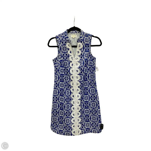 Dress Casual Short By Mudpie In Blue & White, Size: Xs