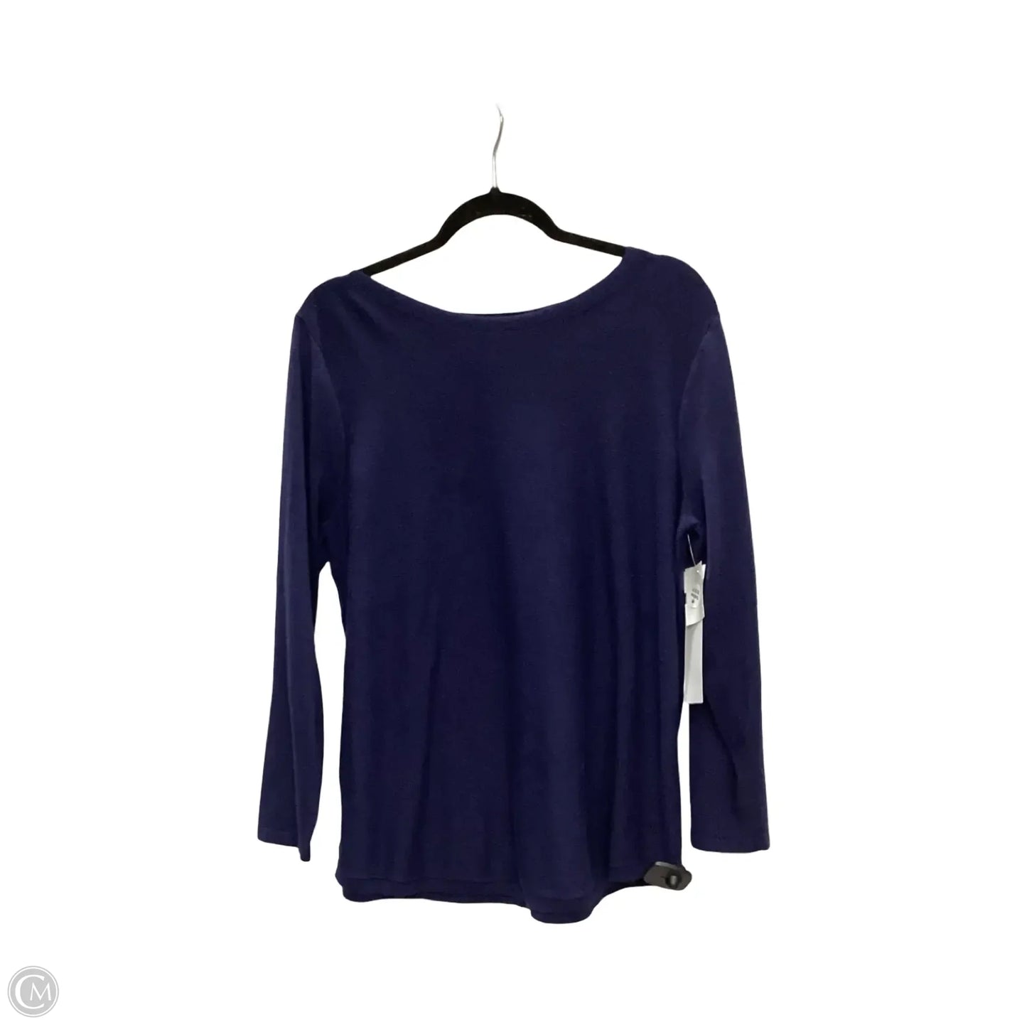 Blouse Long Sleeve By Chicos In Navy, Size: Xl