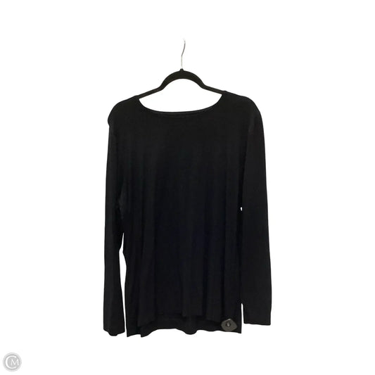 Top Long Sleeve Basic By Chicos In Black, Size: Xl