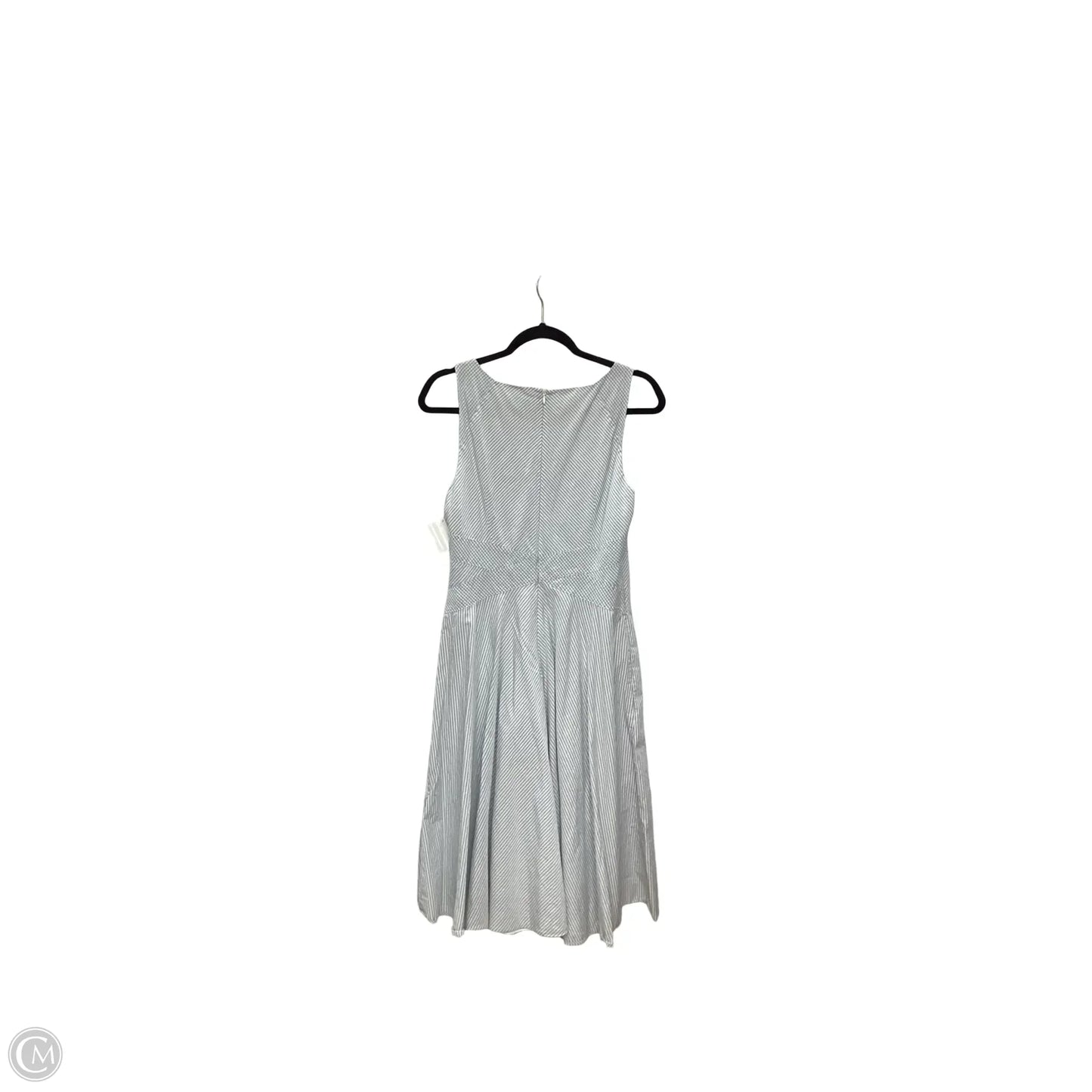 Dress Casual Midi By Ann Taylor In Striped Pattern, Size: 8