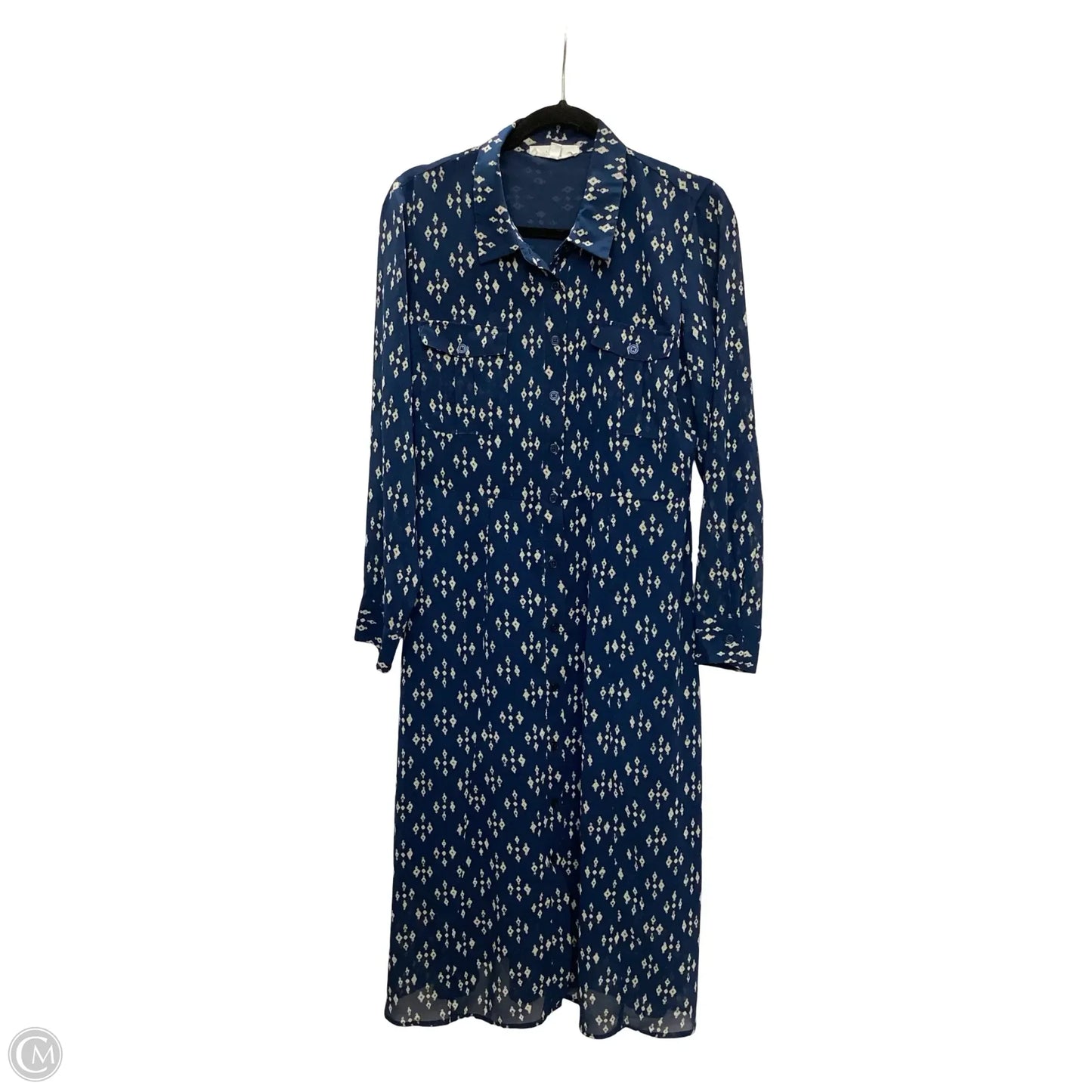 Dress Casual Midi By Lucky Brand In Blue, Size: 12
