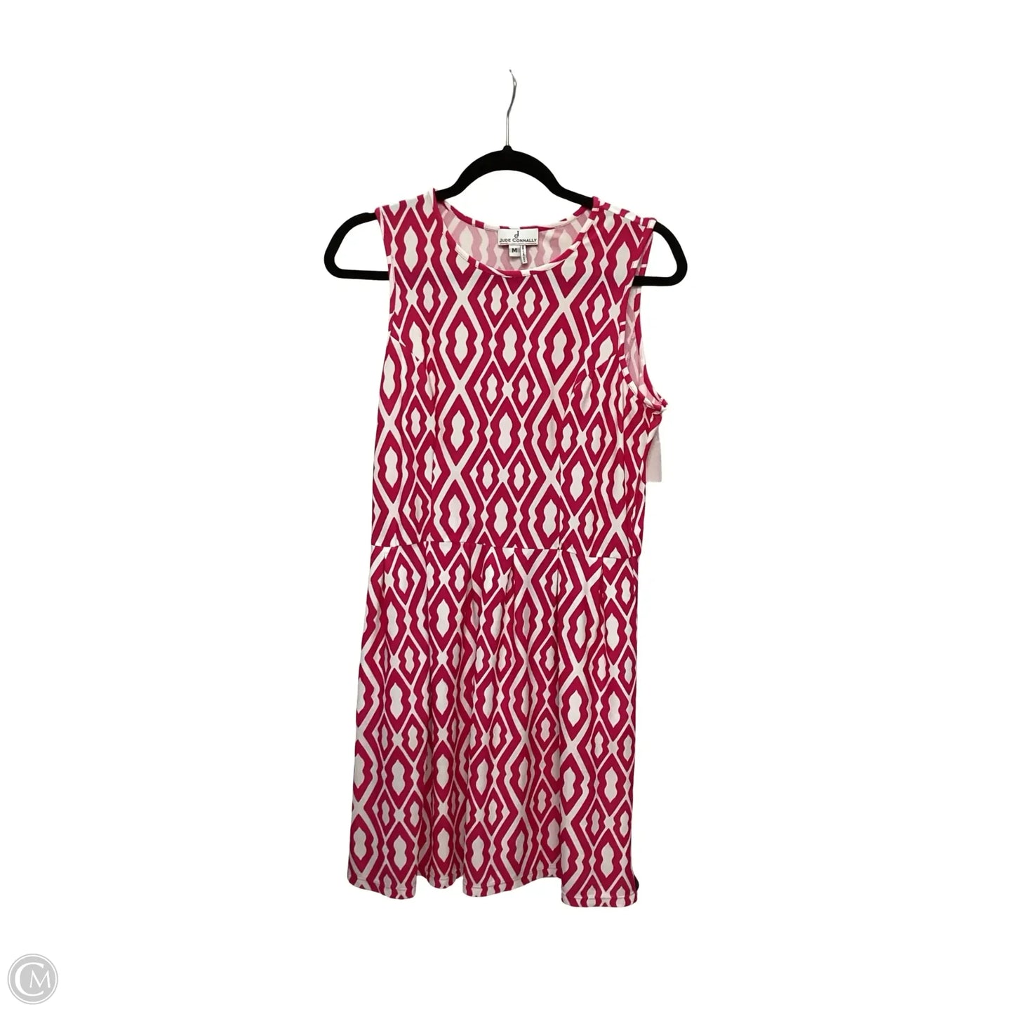 Dress Casual Short By Jude Connally In Pink & White, Size: M