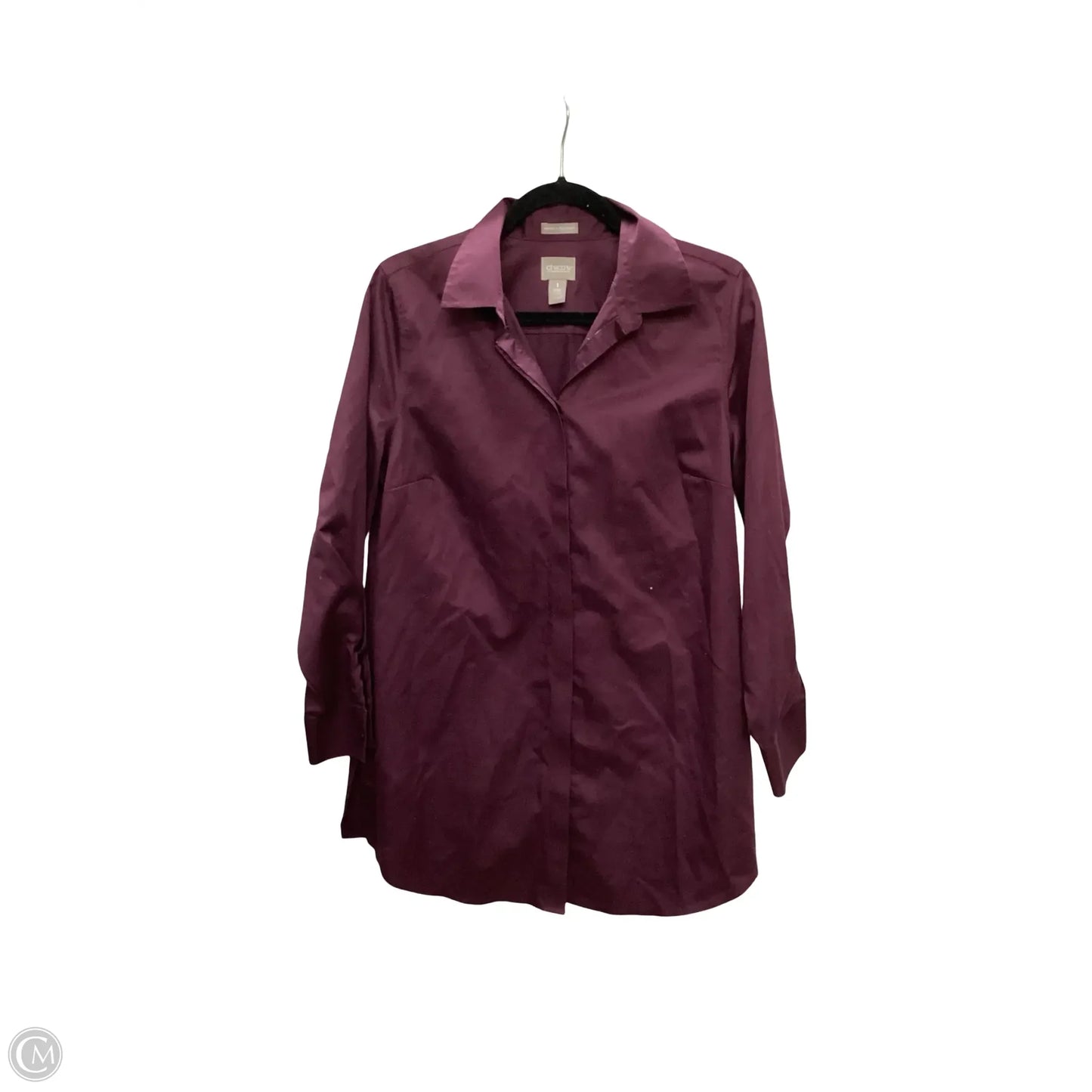 Blouse 3/4 Sleeve By Chicos In Purple, Size: M