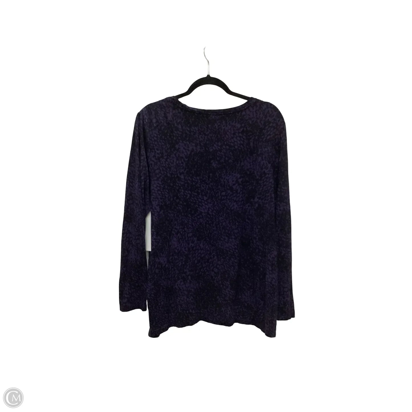 Blouse Long Sleeve By Chicos In Purple, Size: Xl