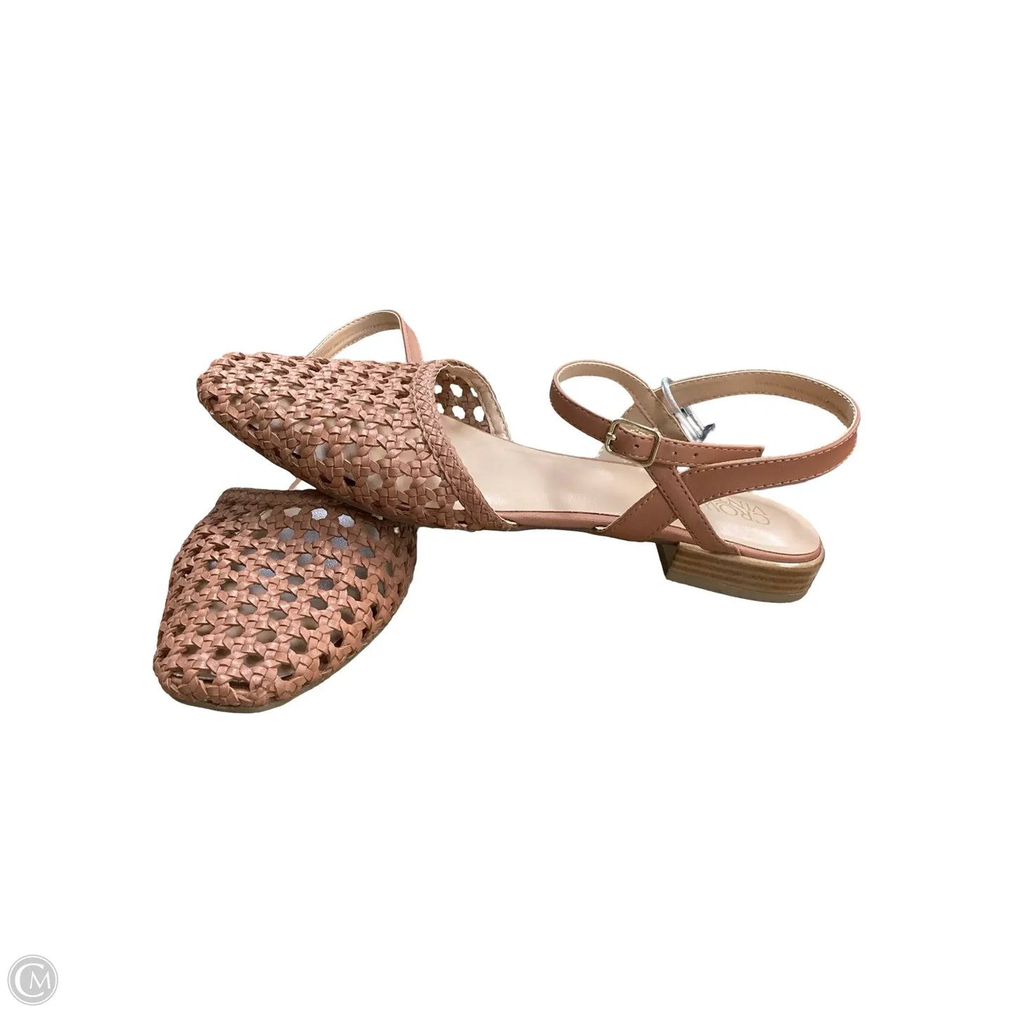Sandals Flats By Crown Vintage In Brown, Size: 10