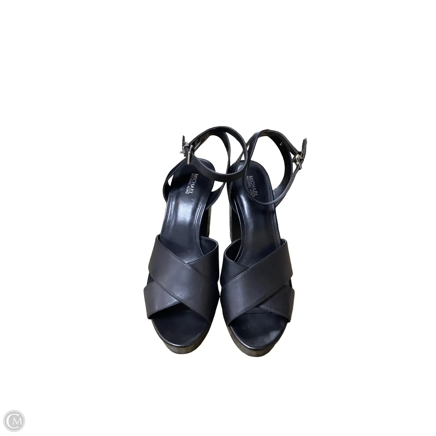 Sandals Heels Block By Michael By Michael Kors In Black, Size: 10