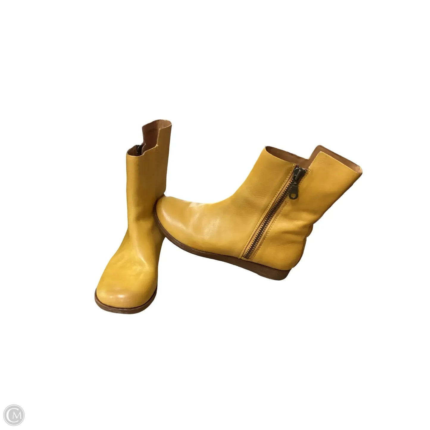 Boots Ankle Flats By Kork Ease In Yellow, Size: 10