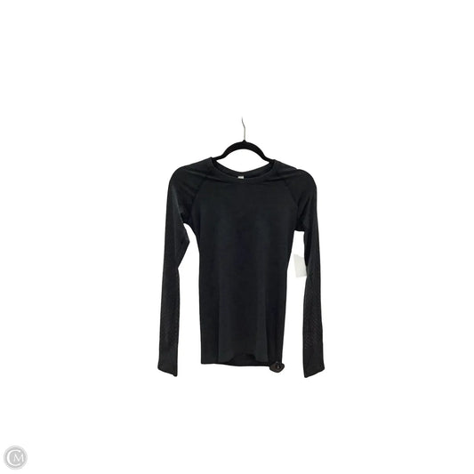 Athletic Top Long Sleeve Collar By Lululemon In Grey, Size: 6