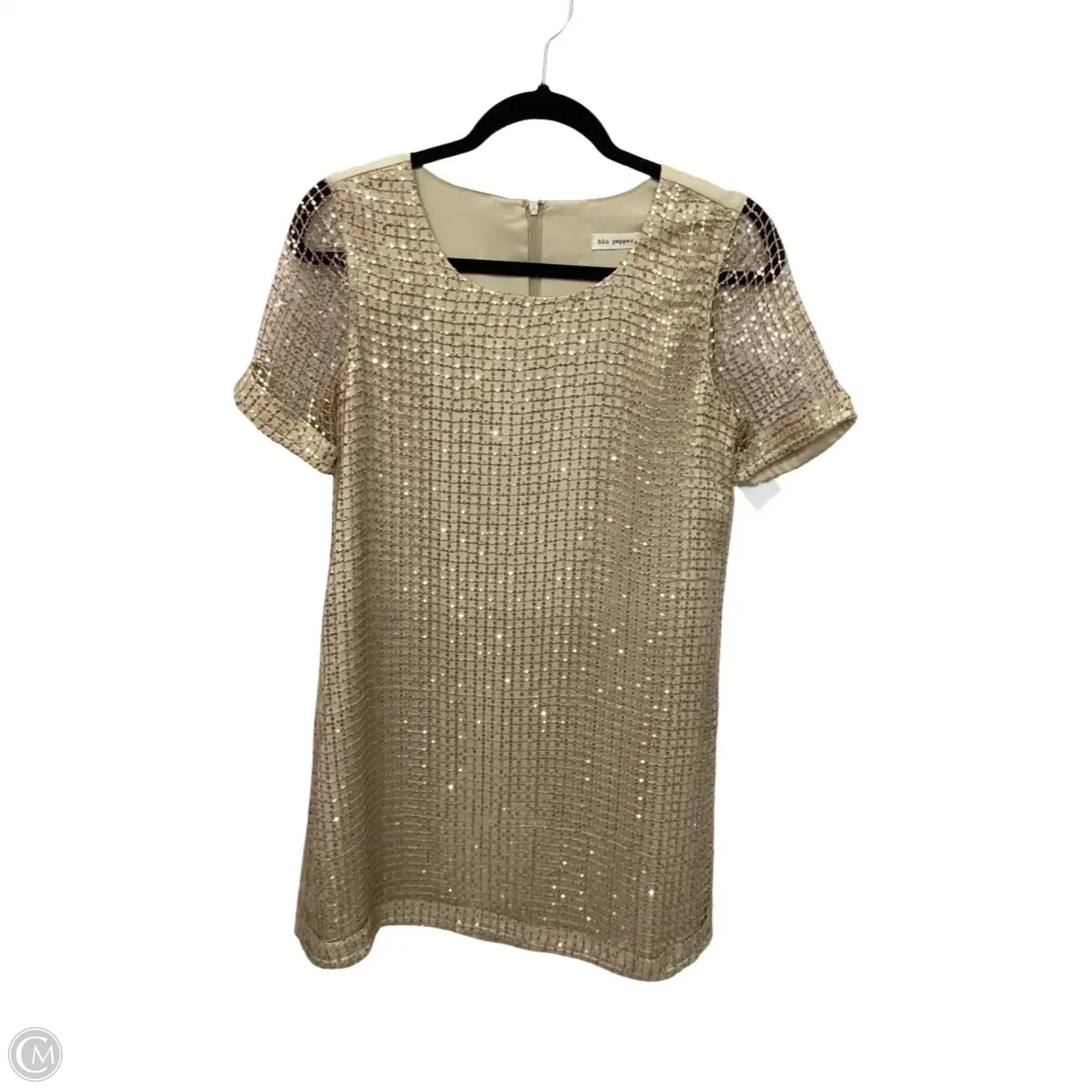 Dress Casual Short By Blu Pepper In Gold, Size: S