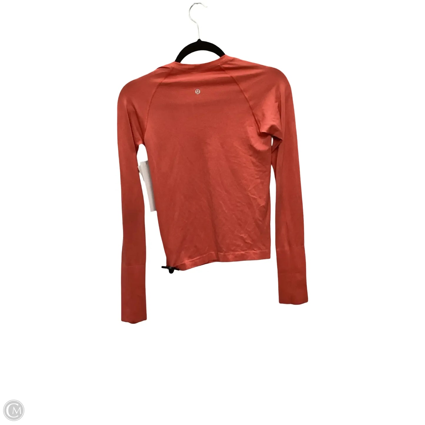 Athletic Top Long Sleeve Crewneck By Lululemon In Orange, Size: 4