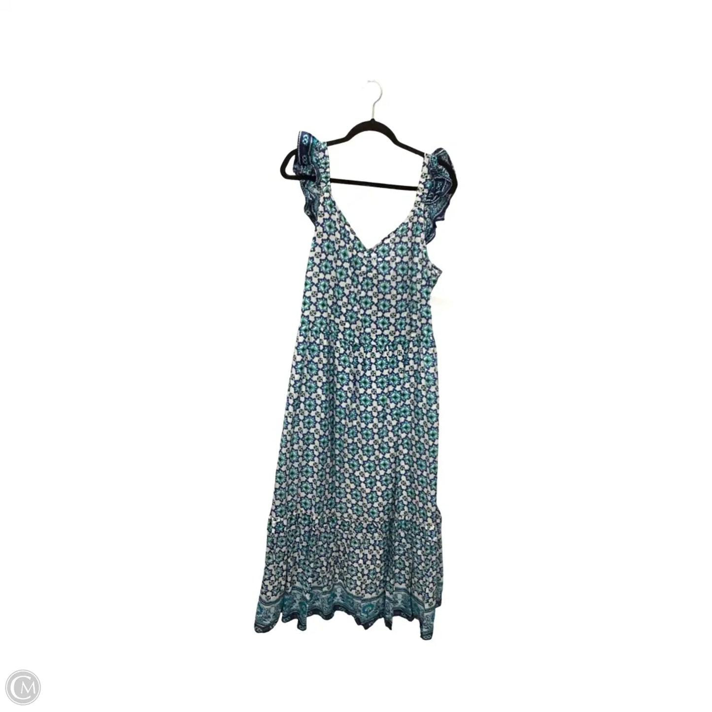 Dress Casual Maxi By Lucky Brand In Geometric Pattern, Size: L