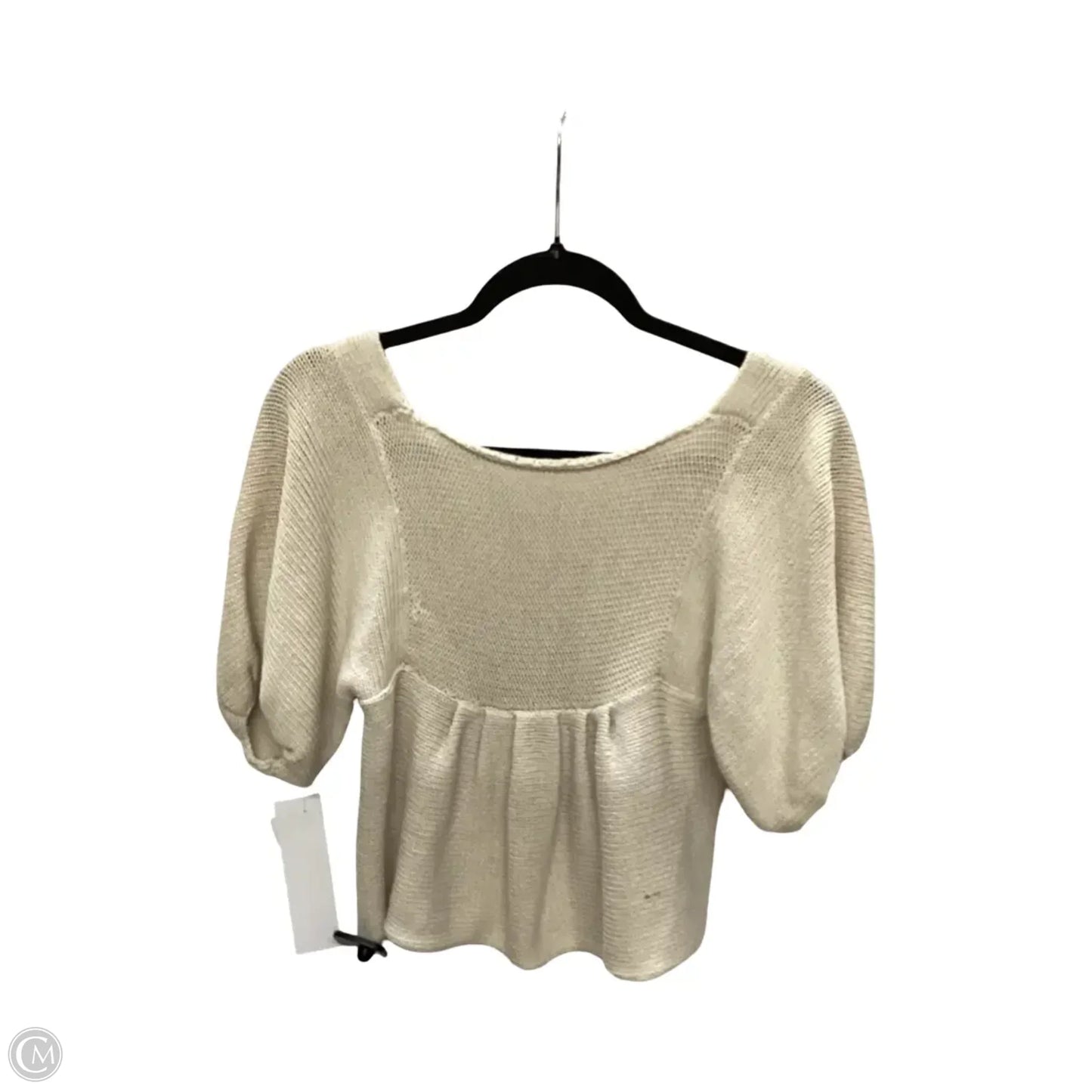 Blouse Short Sleeve By Free People In Tan, Size: S