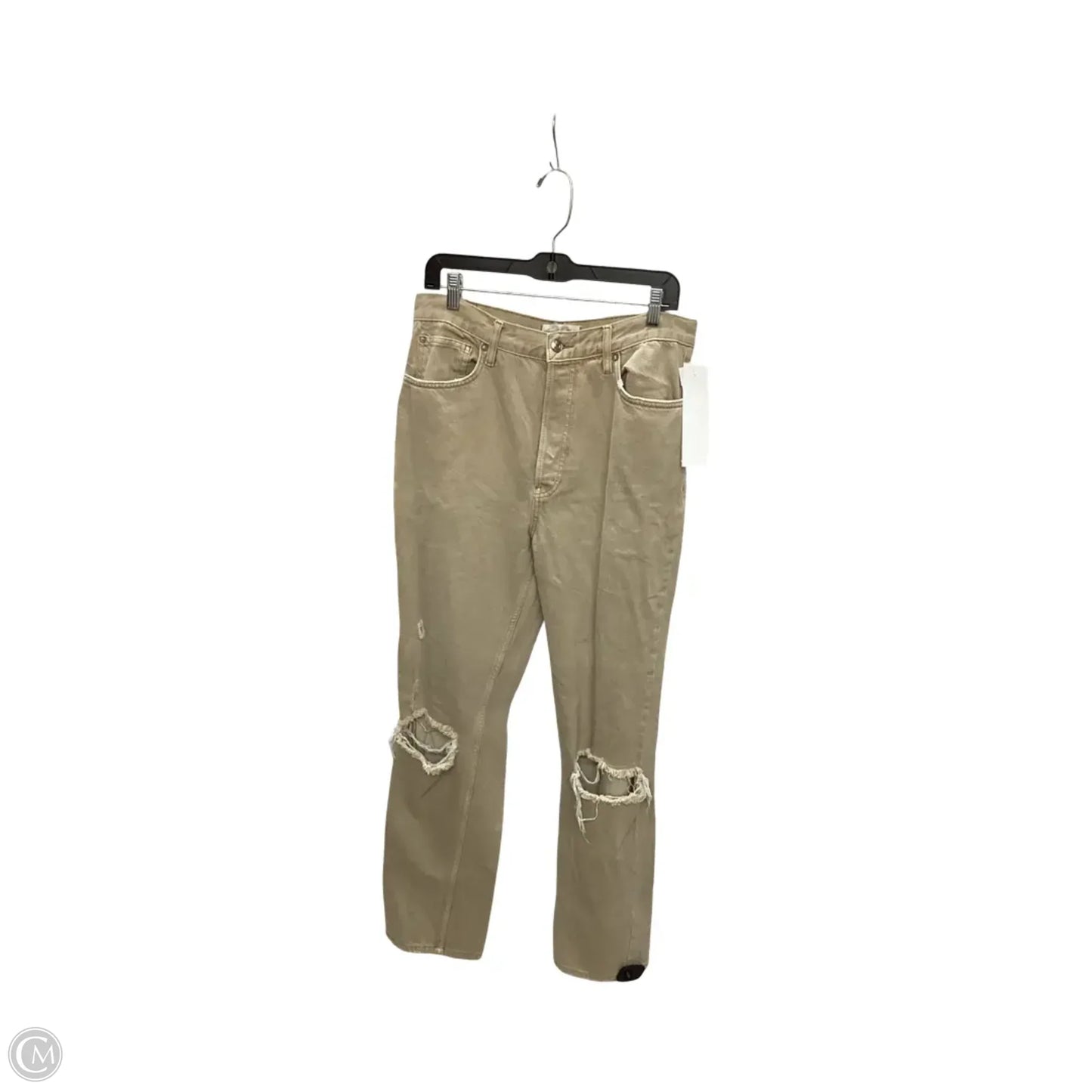 Jeans Straight By Free People In Tan, Size: 10