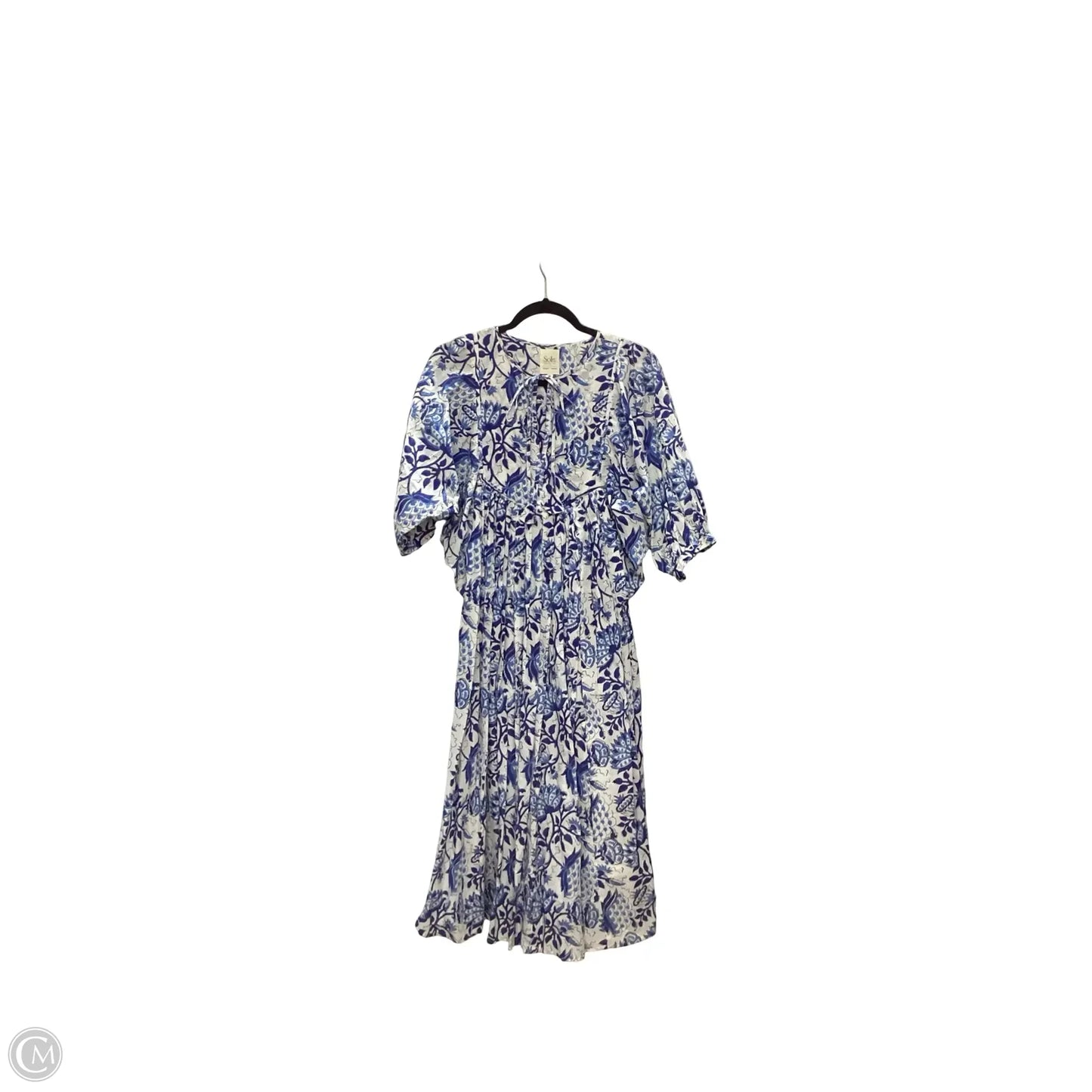 Dress Casual Maxi By Sole In Blue & White, Size: S