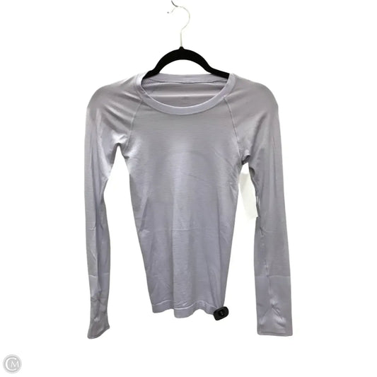 Athletic Top Long Sleeve Crewneck By Lululemon In Purple, Size: 0