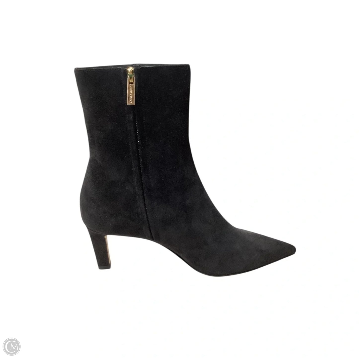 Boots Luxury Designer By Jimmy Choo In Black, Size: 6.5