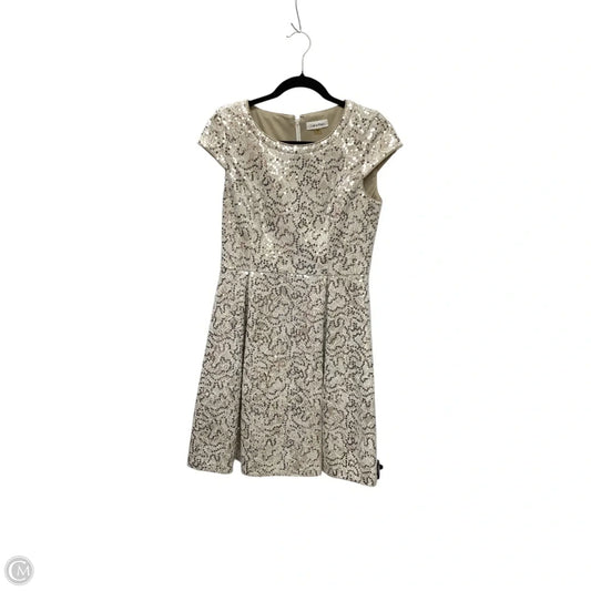 Dress Party Short By Calvin Klein In Cream, Size: 6
