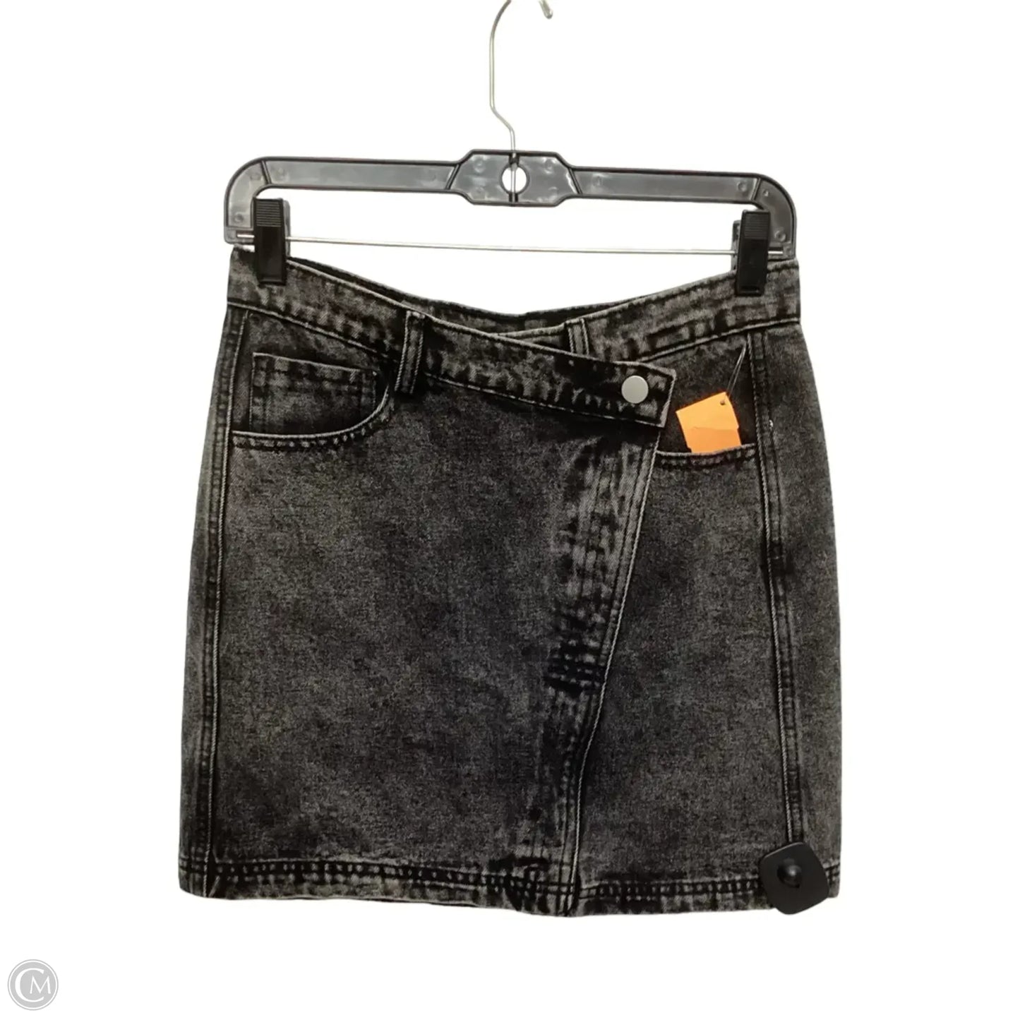 Skirt Mini & Short By Gilli In Black Denim, Size: S