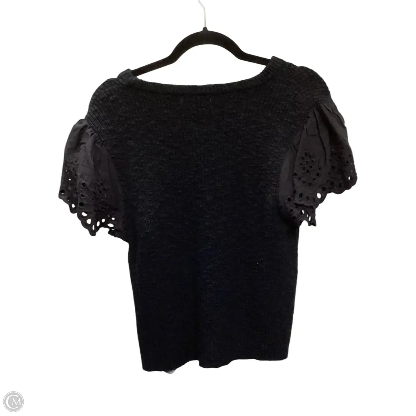 Blouse Short Sleeve By Anthropologie In Black, Size: Xl