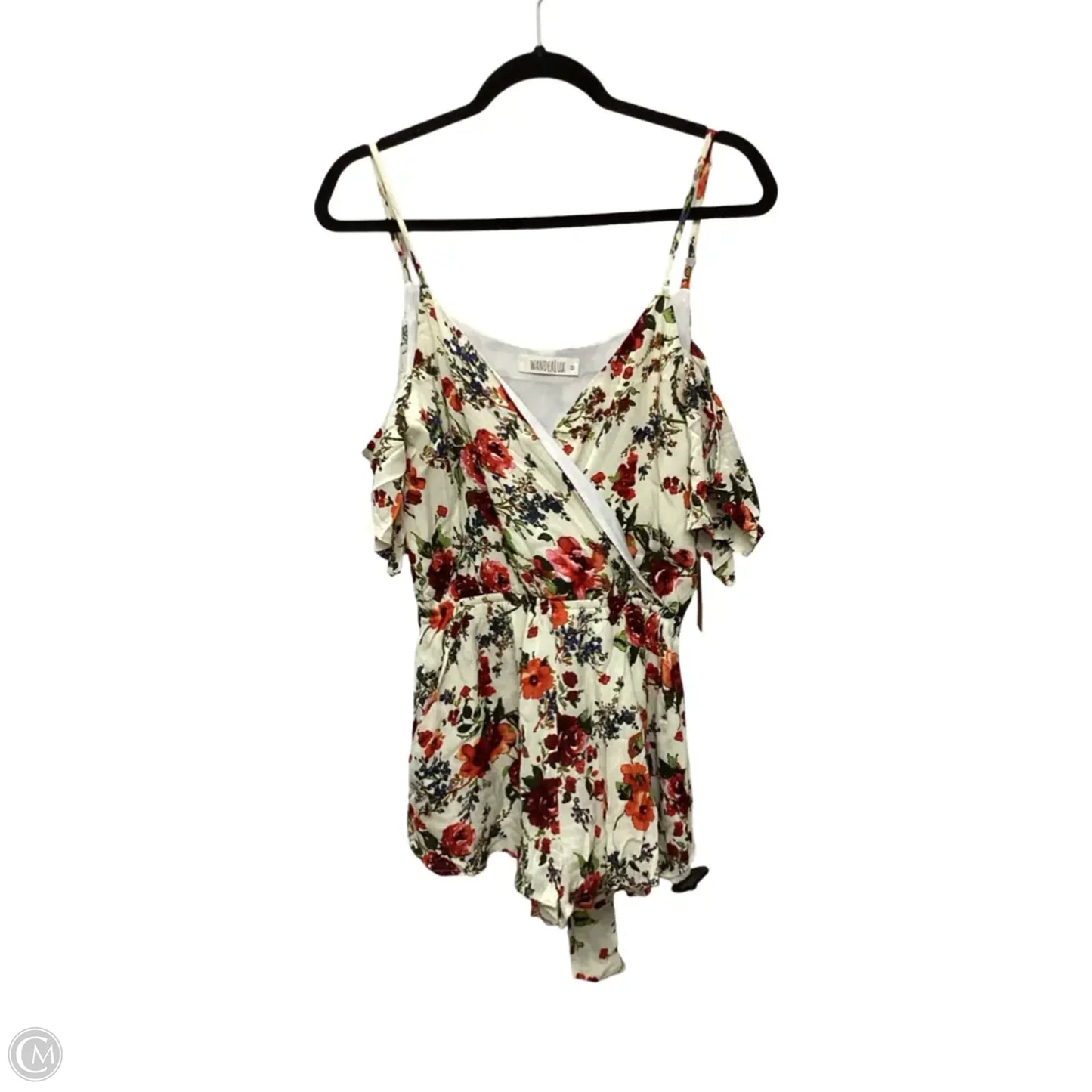 Romper By Clothes Mentor In Floral Print, Size: S