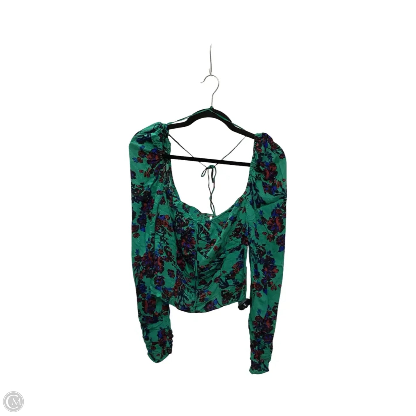 Blouse Long Sleeve By Free People In Green, Size: L