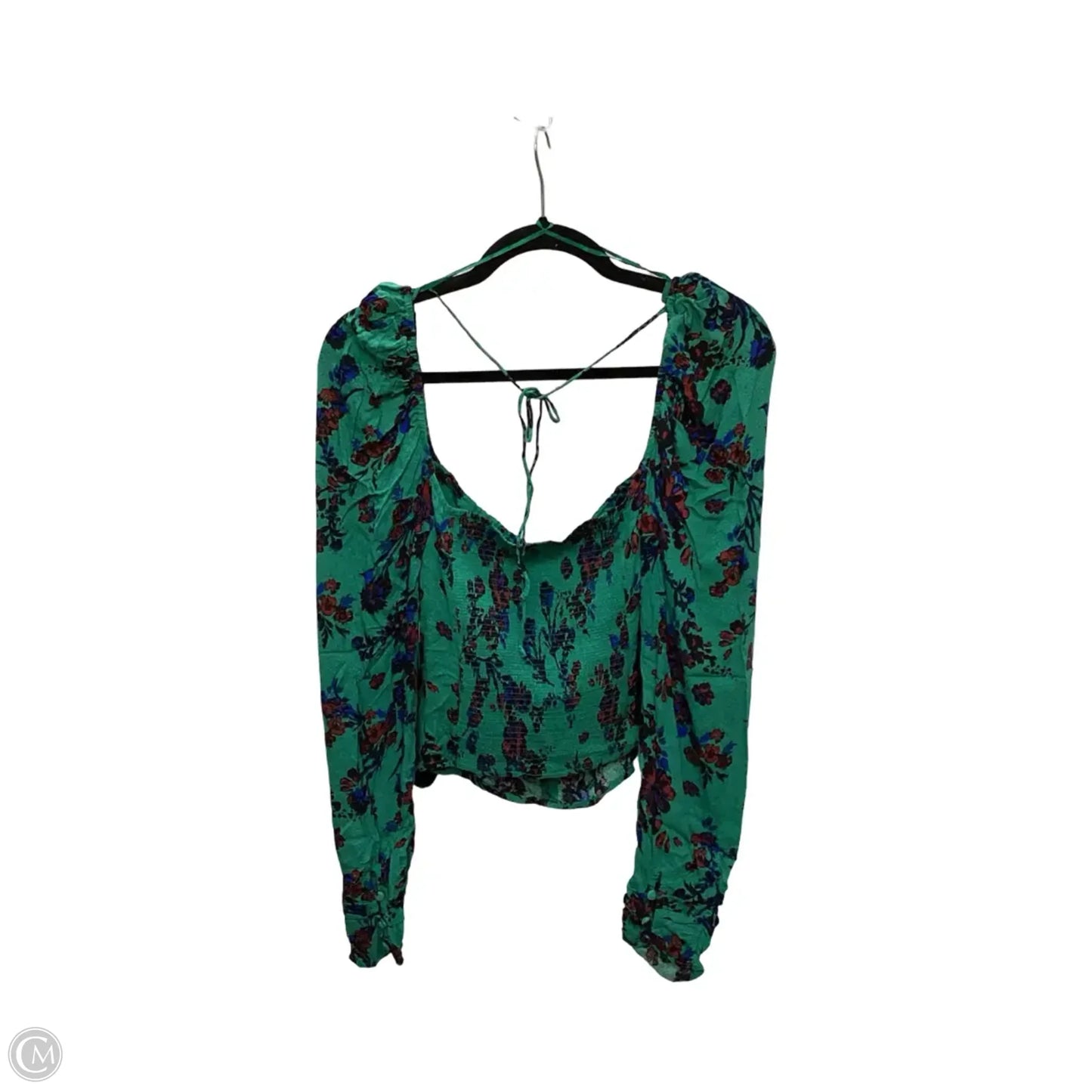 Blouse Long Sleeve By Free People In Green, Size: L