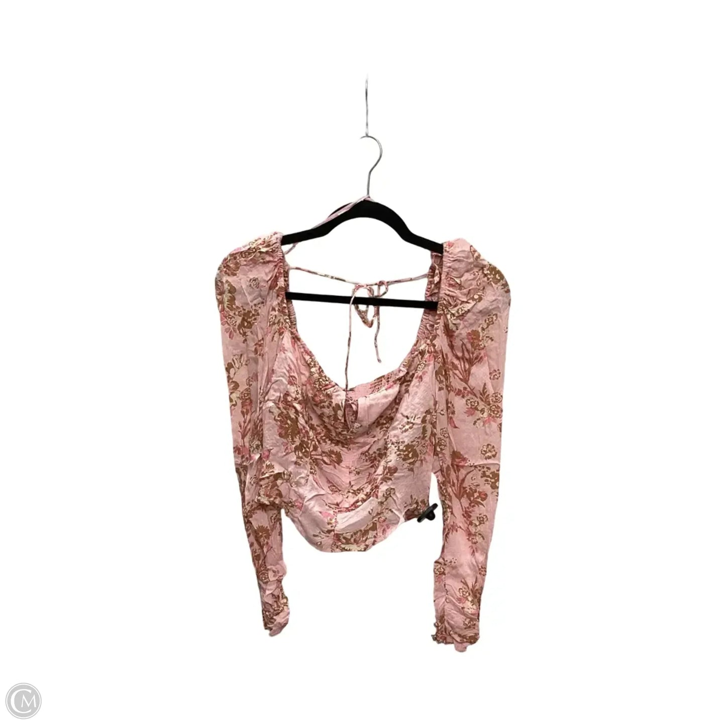 Blouse Long Sleeve By Free People In Pink, Size: Xs