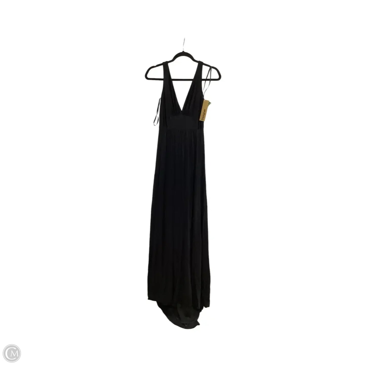 Designer Dress Party Long By Clothes Mentor In Black, Size: 4