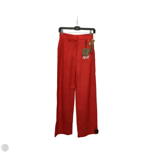 Pants Luxury Designer By Burberry In Red, Size: 0