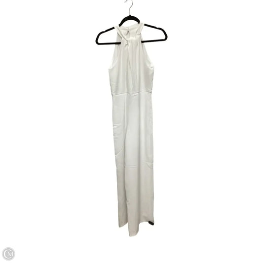 Designer Jumpsuit By Julia Jordan In White, Size: 2