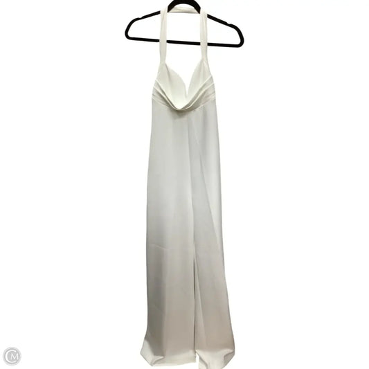 Designer Jumpsuit By Black Halo In White, Size: 6