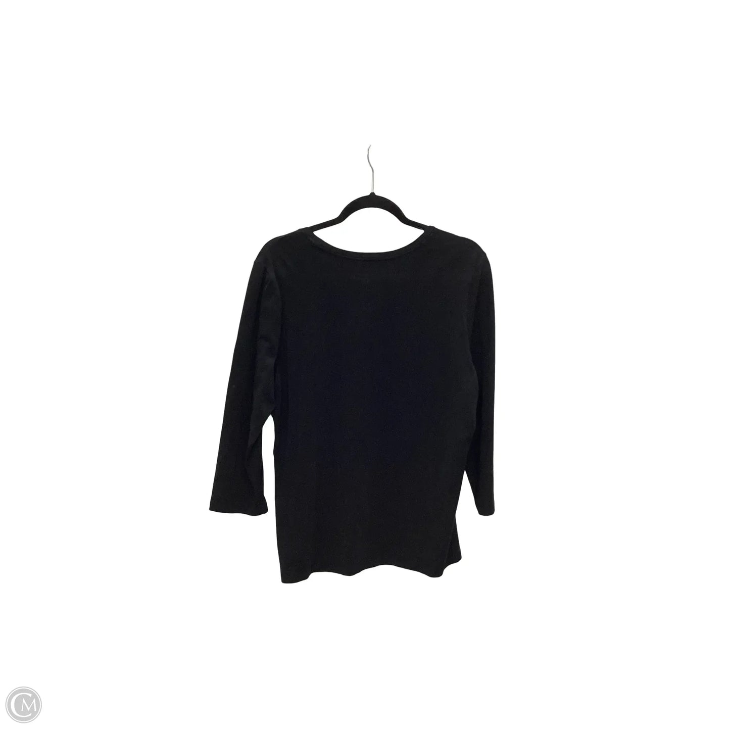 Top 3/4 Sleeve Basic By Chicos In Black, Size: 2
