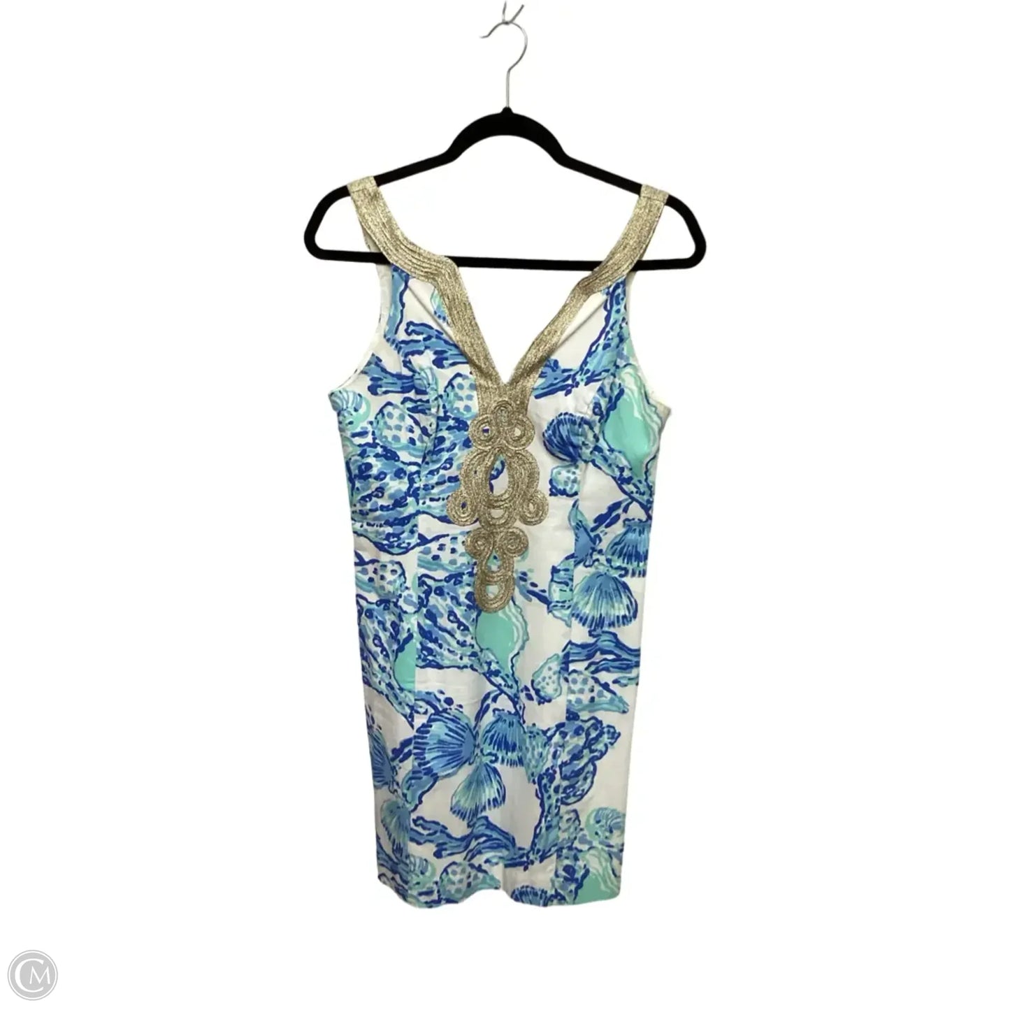 Dress Designer By Lilly Pulitzer In Blue & White, Size: 4