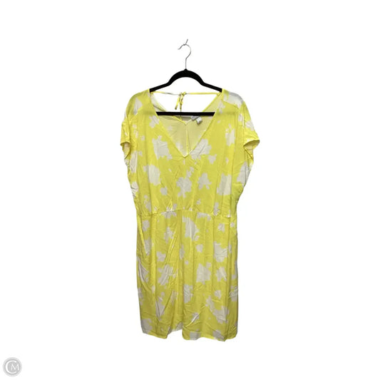 Dress Casual Short By Ava & Viv In Yellow, Size: 1x