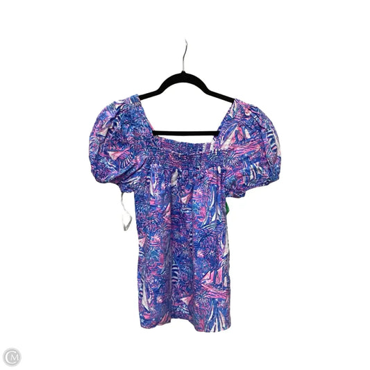 Blouse Designer By Lilly Pulitzer In Multi-colored, Size: 4