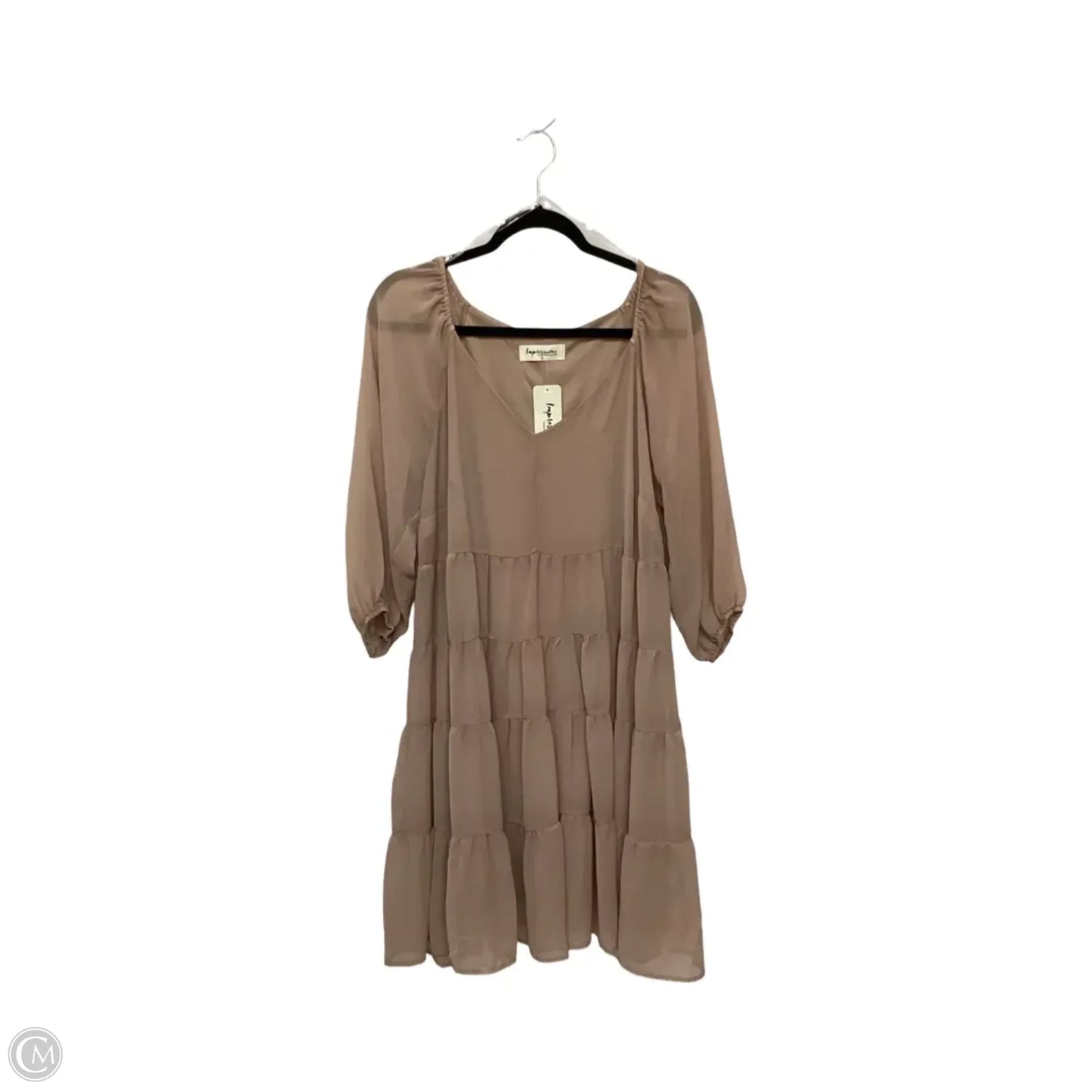 Dress Casual Short By Impressions In Brown, Size: 1x