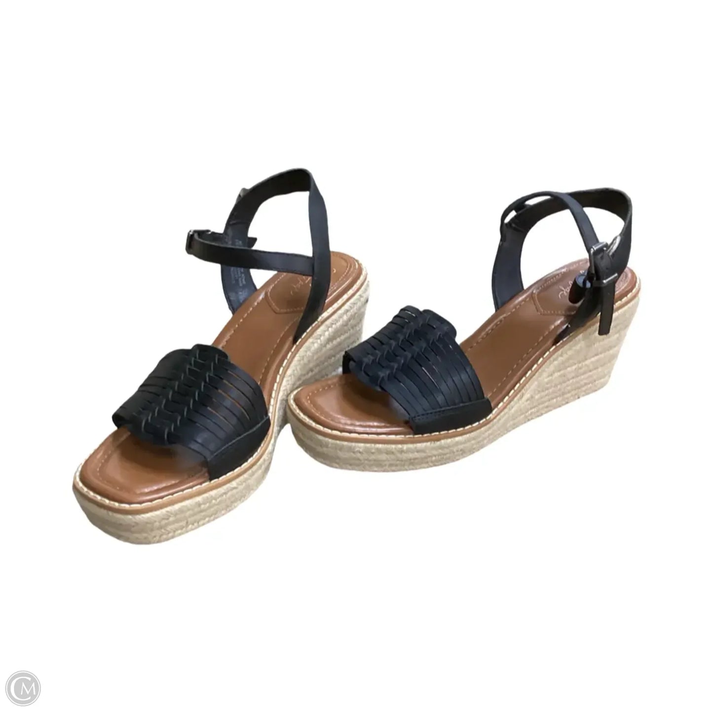 Sandals Heels Wedge By Crown Vintage In Black, Size: 10