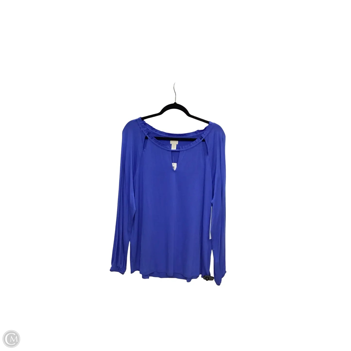 Blouse Long Sleeve By Chicos In Blue, Size: 2