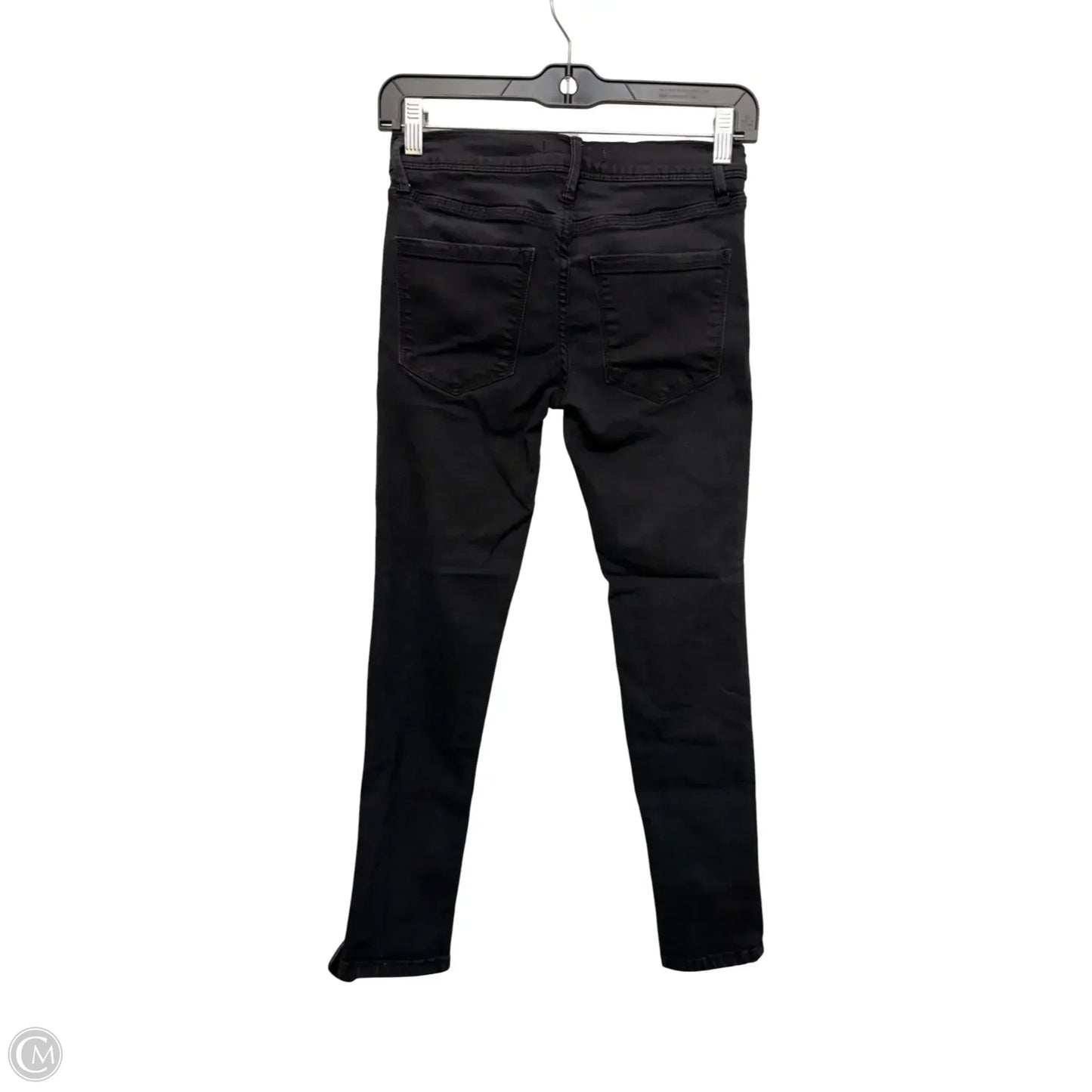 Jeans Skinny By Free People In Black Denim, Size: 0