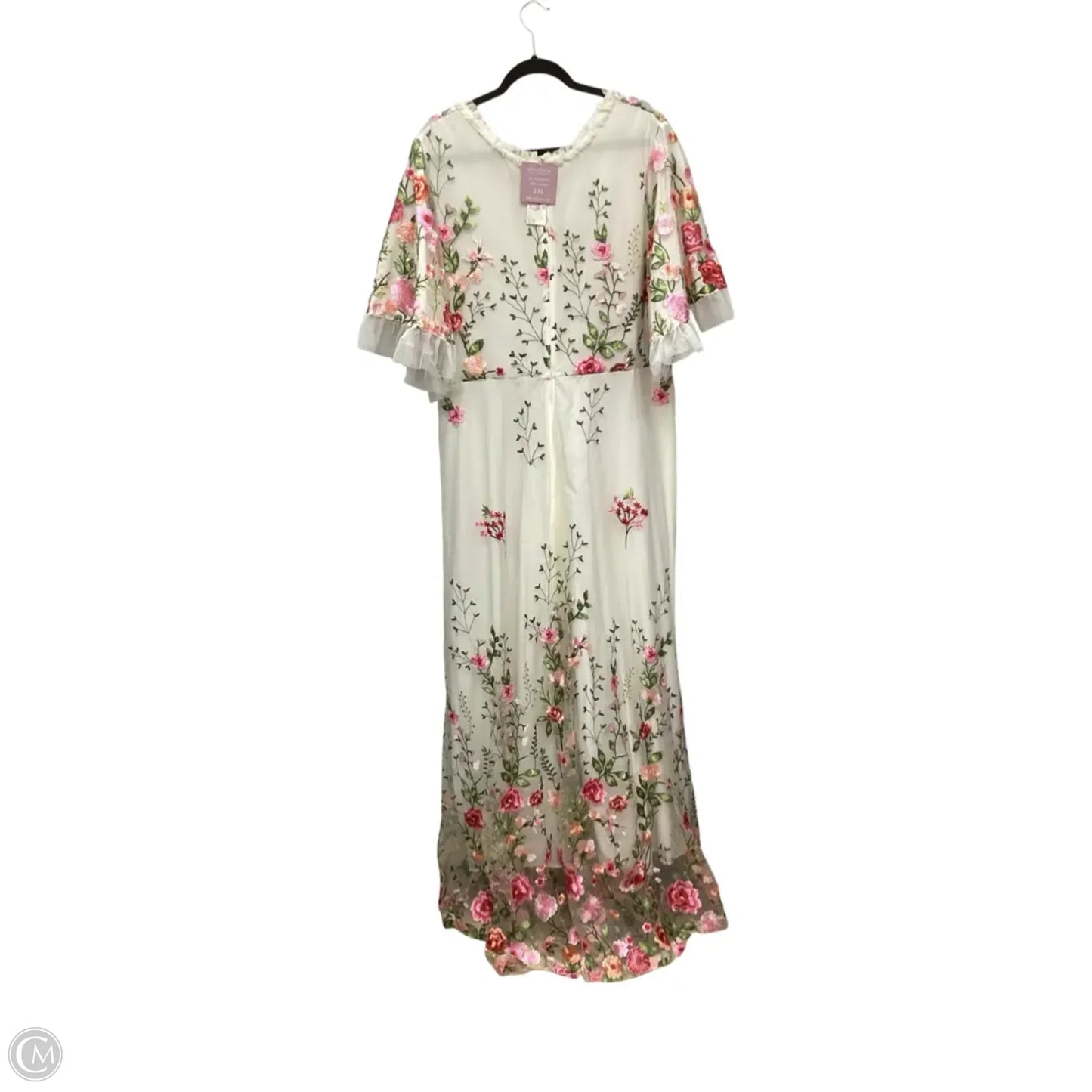 Dress Party Long By Dm Fashion In Floral Print, Size: 2x
