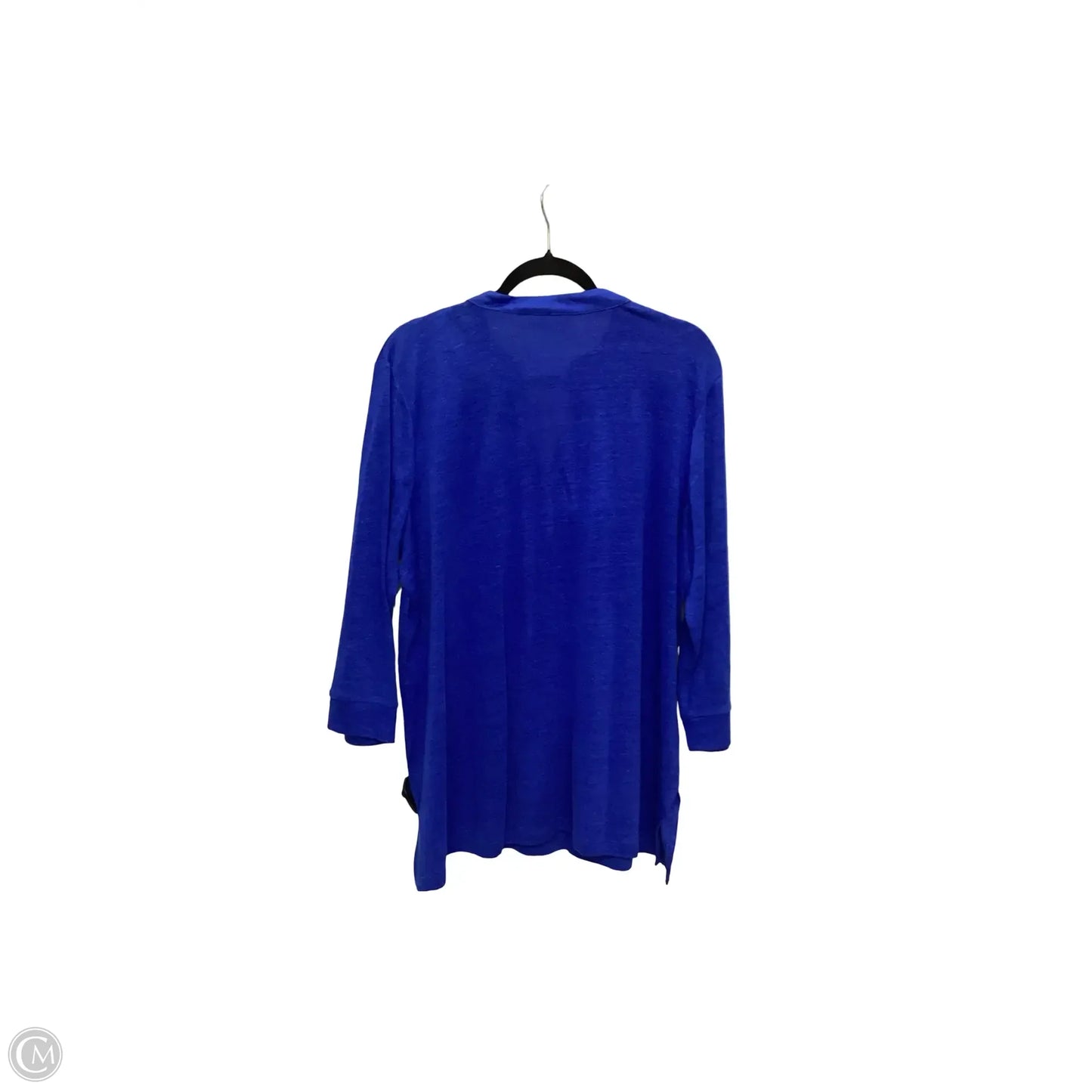 Blouse 3/4 Sleeve By Chicos In Blue, Size: Xl