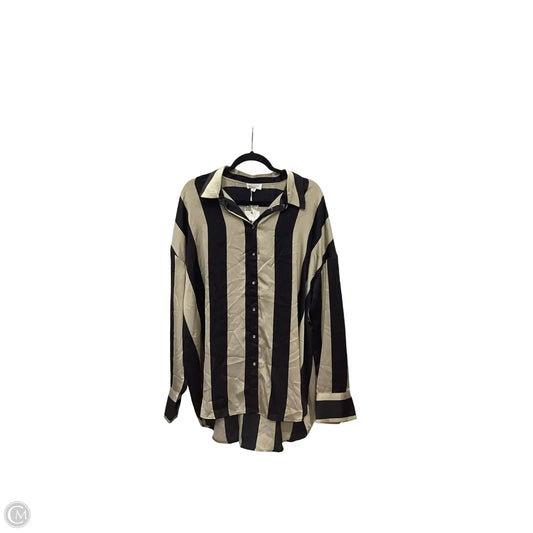 Blouse Long Sleeve By Anniewear In Striped Pattern, Size: Xl