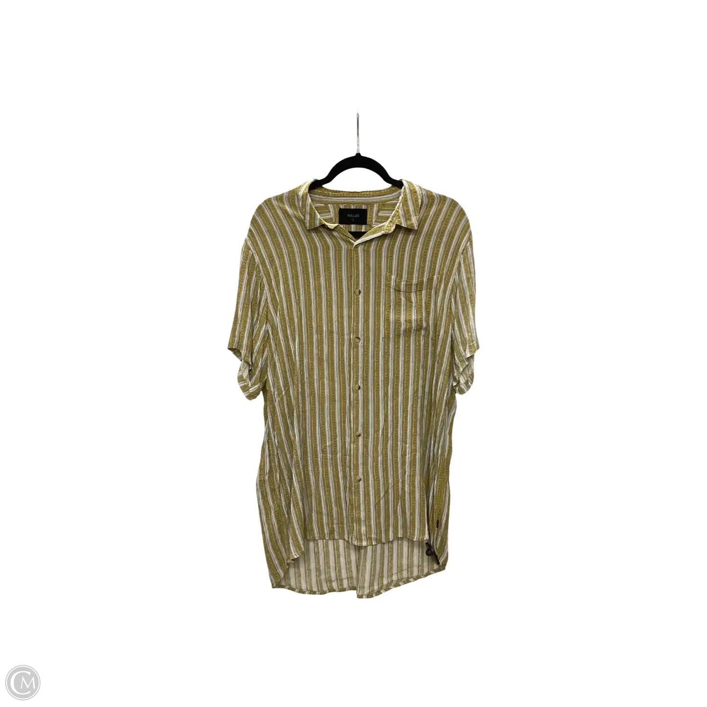 Blouse Short Sleeve By Rollas In Striped Pattern, Size: L