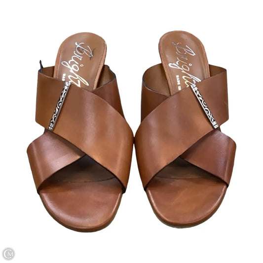 Sandals Heels Stiletto By Brighton In Brown, Size: 9