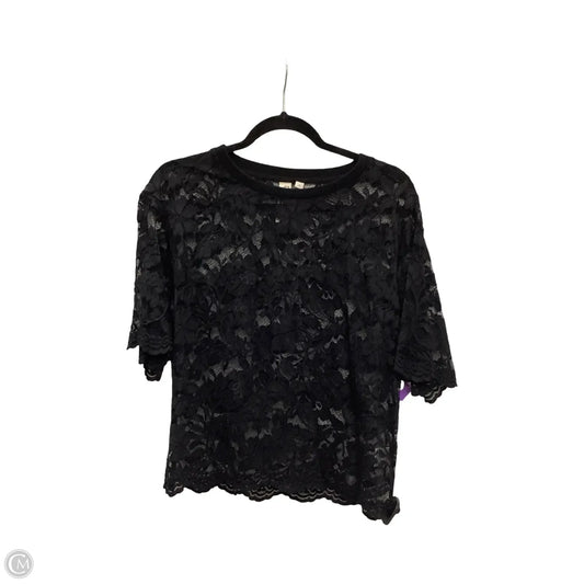 Blouse Short Sleeve By Dolan Left Coast In Black, Size: M
